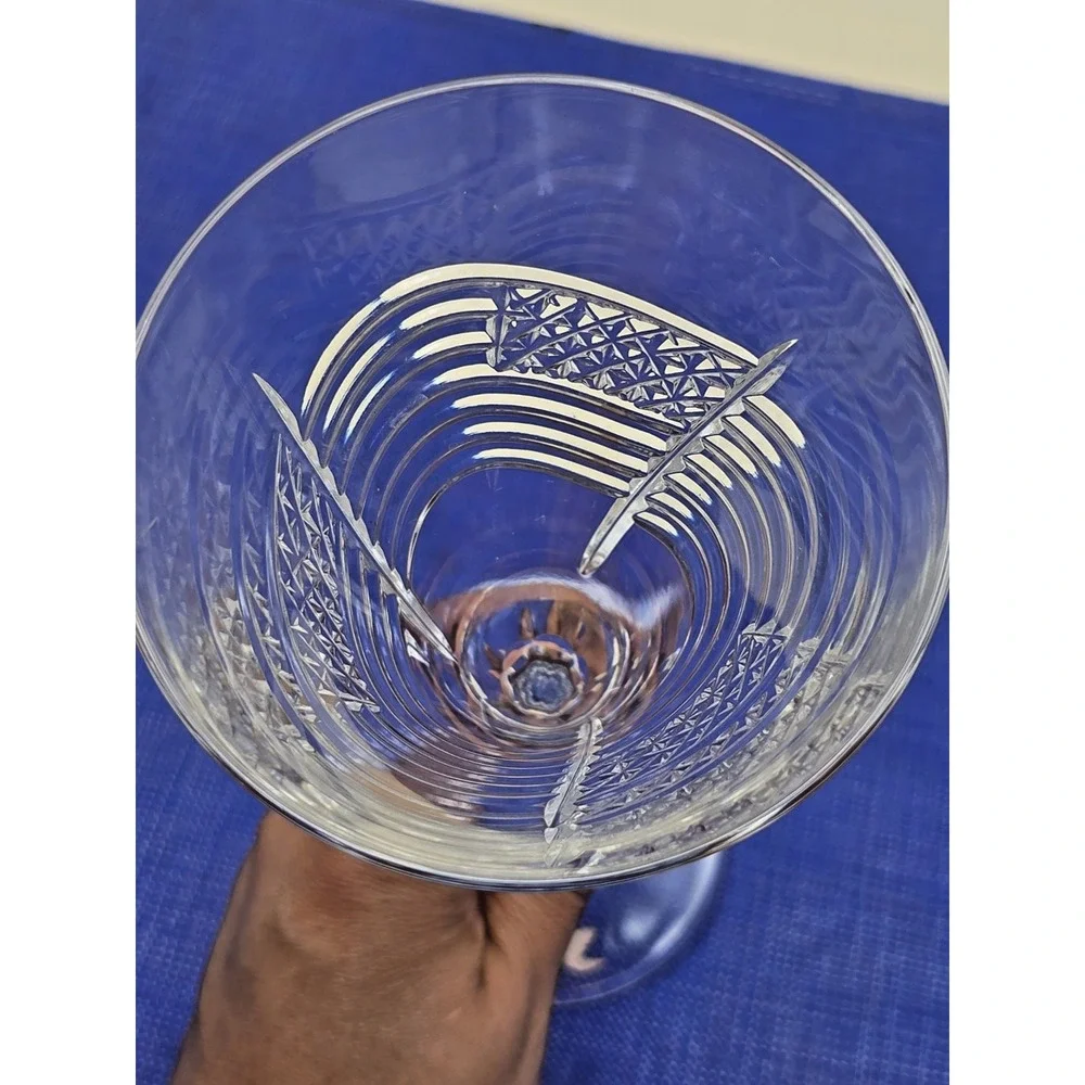Waterford Crystal SPIRIT of AMERICA Flag Champagne Flutes VTG